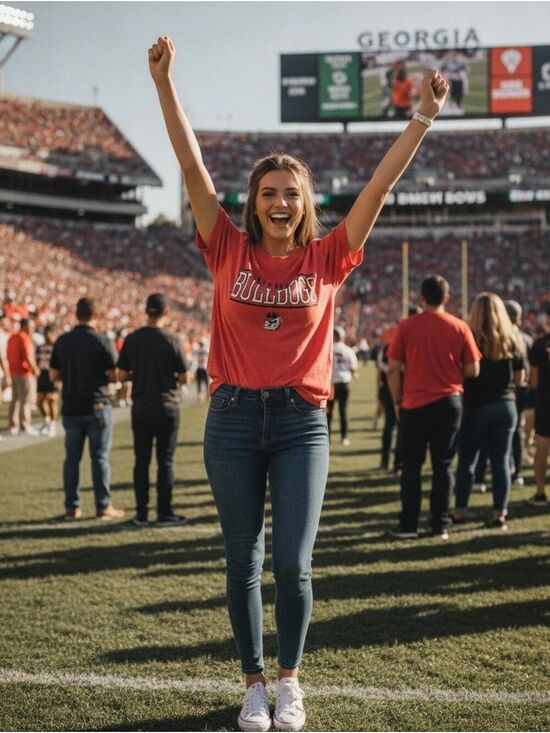 Champion Tops - Champion Georgia Bulldogs Red Short Sleeve Tee